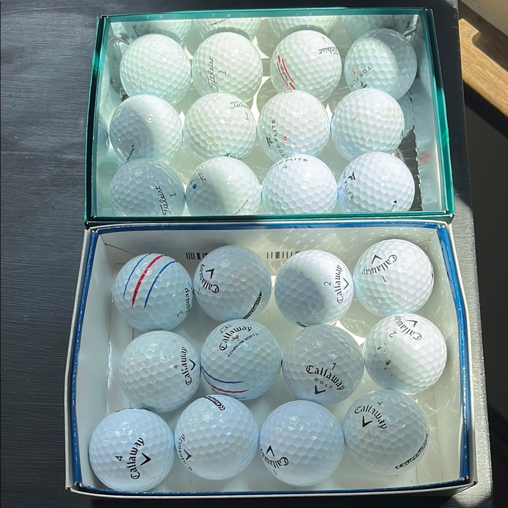 Golf Balls Used - Callaway, Titleist, TopFlite